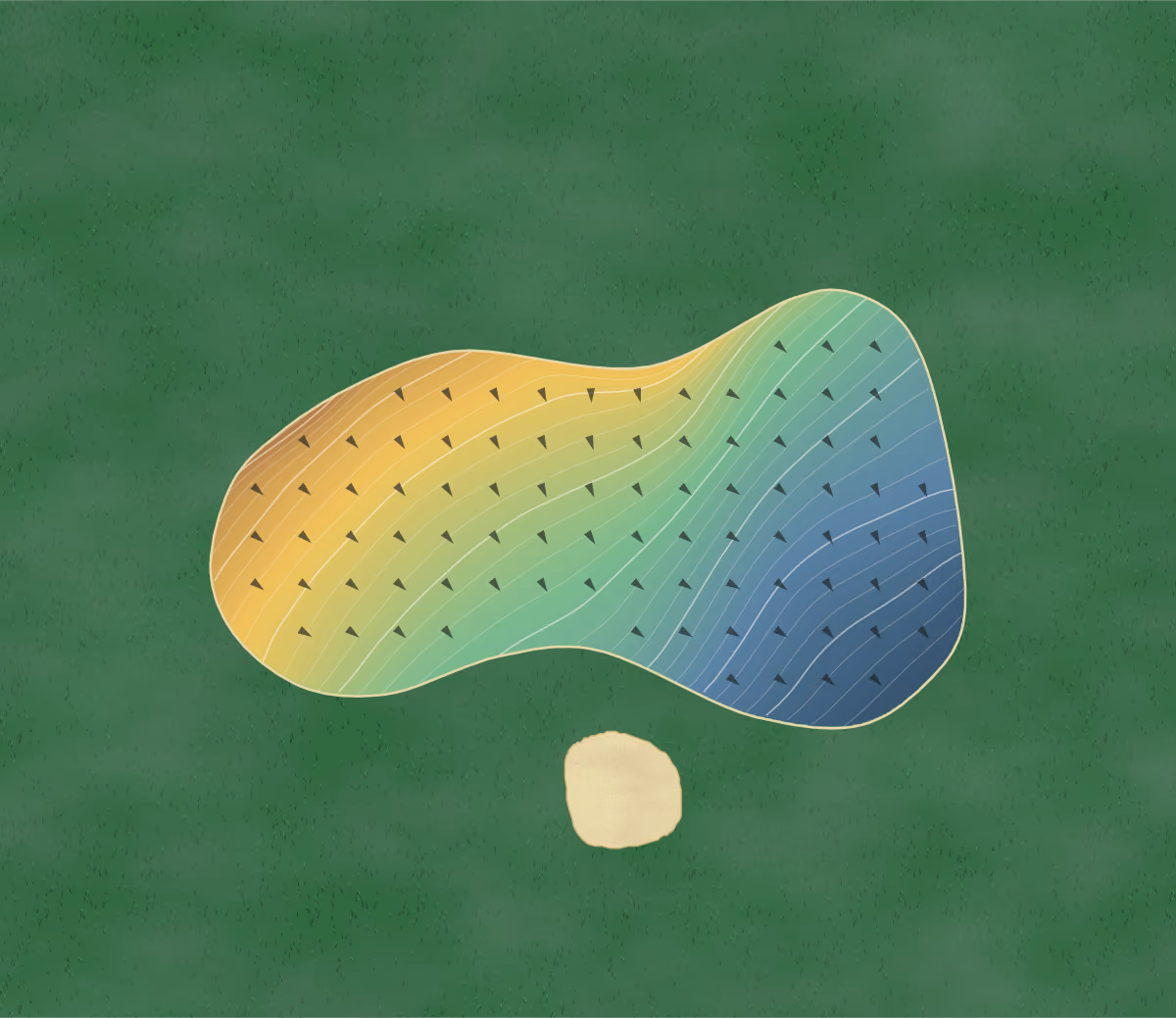 Green contour map of High Vista in Mills River, North Carolina: 203 elevation contours at a 3-inch interval with fall-line arrows, traced from 1-meter lidar