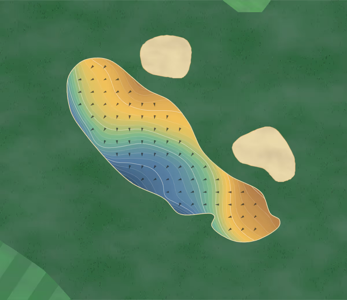 Green contour map of Hillcrest in Batesville, Indiana — 237 elevation contours at a 3-inch interval with fall-line arrows, traced from 1-meter lidar