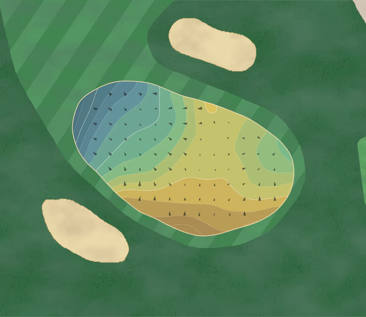 Green contour map of Hillview GC in North Reading, Massachusetts — 206 elevation contours at a 3-inch interval with fall-line arrows, traced from 1-meter lidar