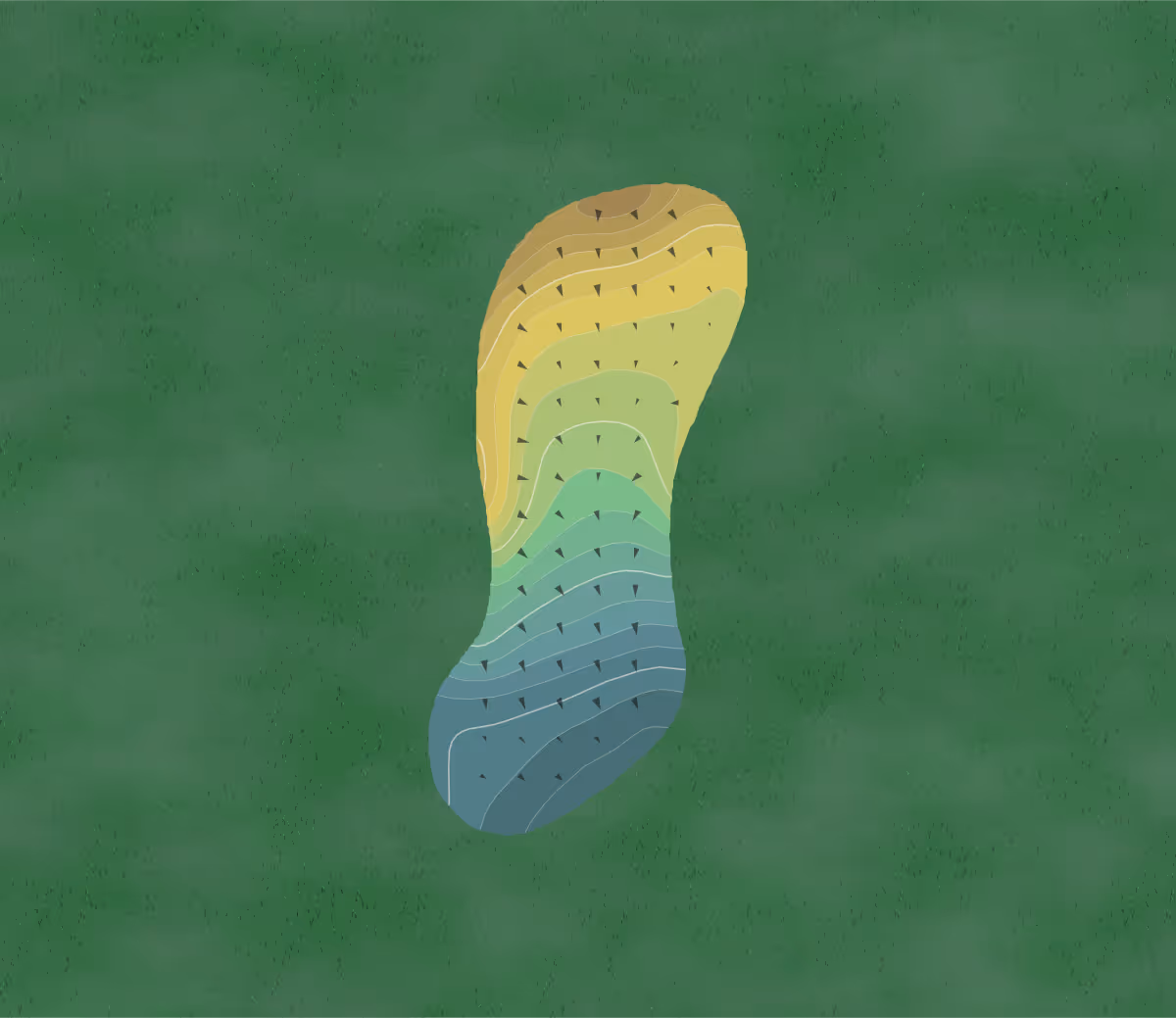 Green contour map of Hinsdale in Clarendon Hills, Illinois — 215 elevation contours at a 3-inch interval with fall-line arrows, traced from 1-meter lidar