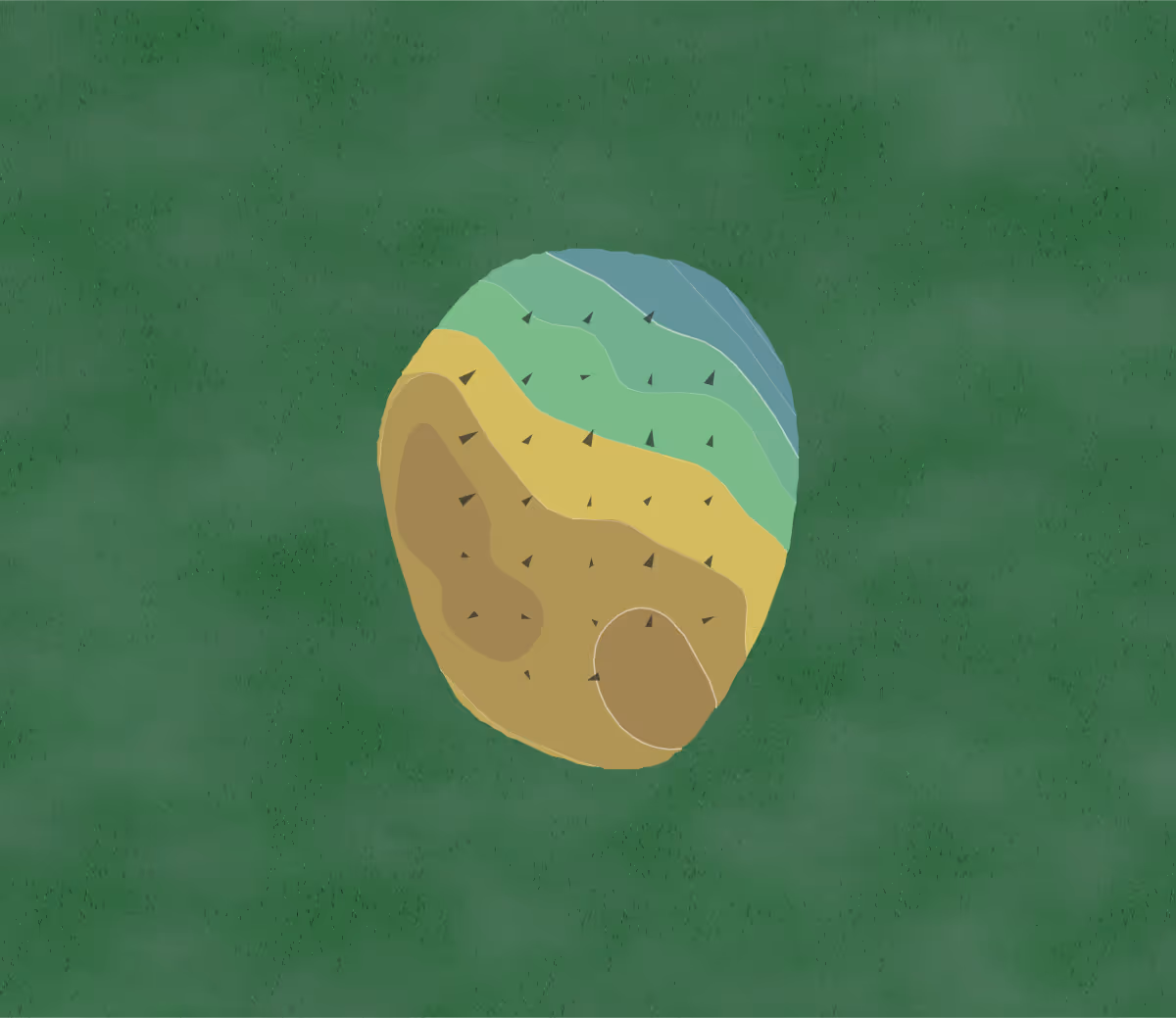Green contour map of Holiday Hills Golf Course in Ivey, Georgia — 7 elevation contours at a 3-inch interval with fall-line arrows, traced from 1-meter lidar