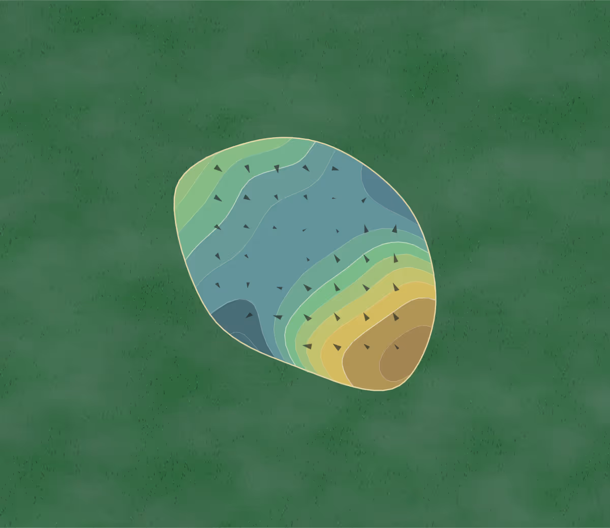 Green contour map of Holland Meadows in Gloversville, New York — 159 elevation contours at a 3-inch interval with fall-line arrows, traced from 1-meter lidar