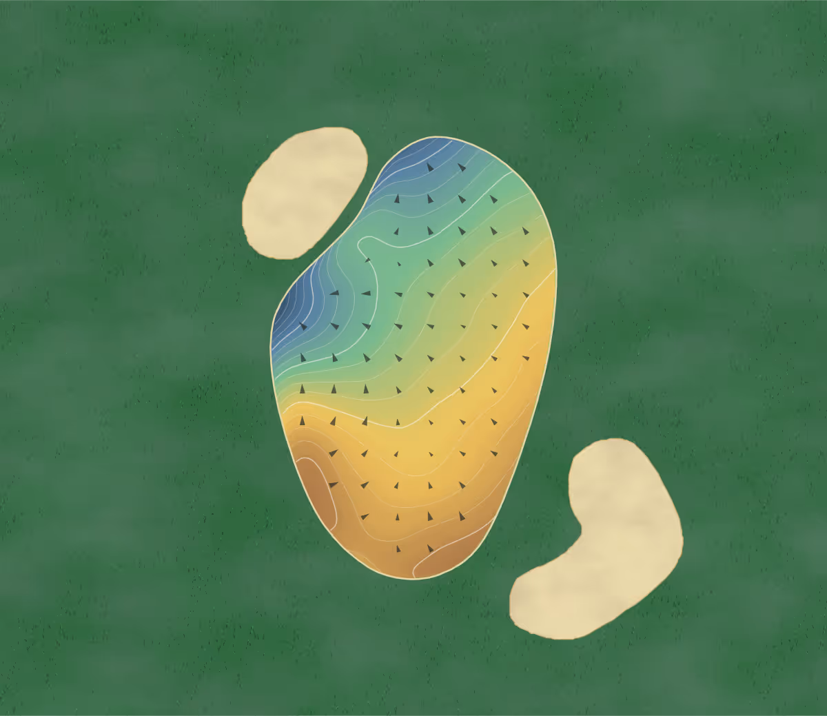 Green contour map of Honey Creek in Conyers, Georgia — 134 elevation contours at a 3-inch interval with fall-line arrows, traced from 1-meter lidar