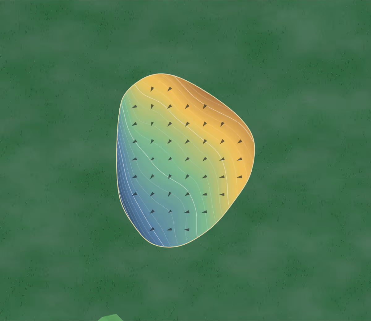 Green contour map of Horseleg Plantation in Rome, Georgia: 124 elevation contours at a 3-inch interval with fall-line arrows, traced from 1-meter lidar