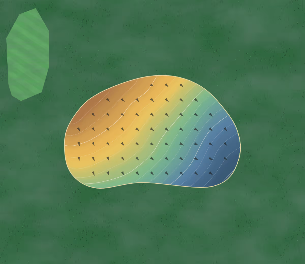 Green contour map of Horton Smith in Springfield, Missouri: 122 elevation contours at a 3-inch interval with fall-line arrows, traced from 1-meter lidar
