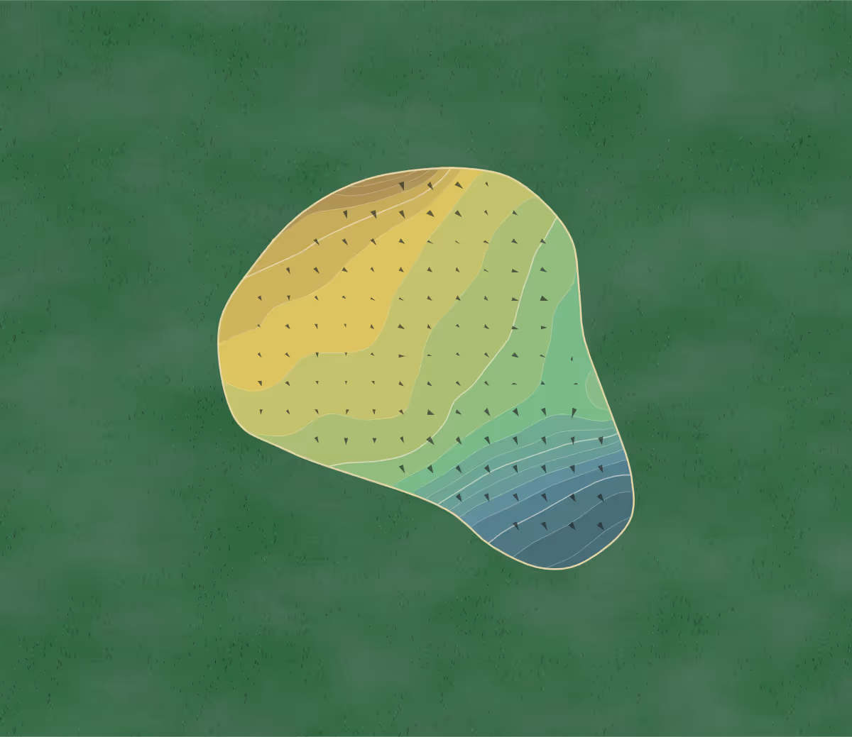 Green contour map of Hull GC in Hull, England — 189 elevation contours at a 8-centimeter interval with fall-line arrows, traced from 1-meter lidar