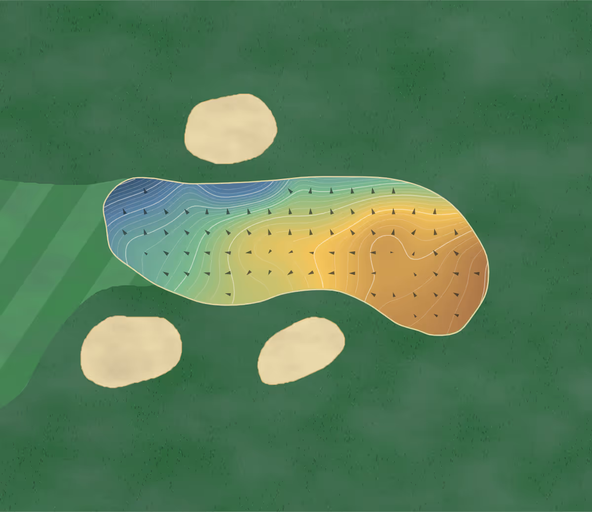 Green contour map of Idaho Falls in Idaho Falls, Idaho: 363 elevation contours at a 3-inch interval with fall-line arrows, traced from 1-meter lidar