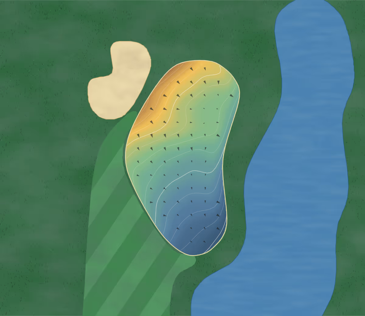 Green contour map of Indian Creek Yacht in Kilmarnock, Virginia: 163 elevation contours at a 3-inch interval with fall-line arrows, traced from 1-meter lidar
