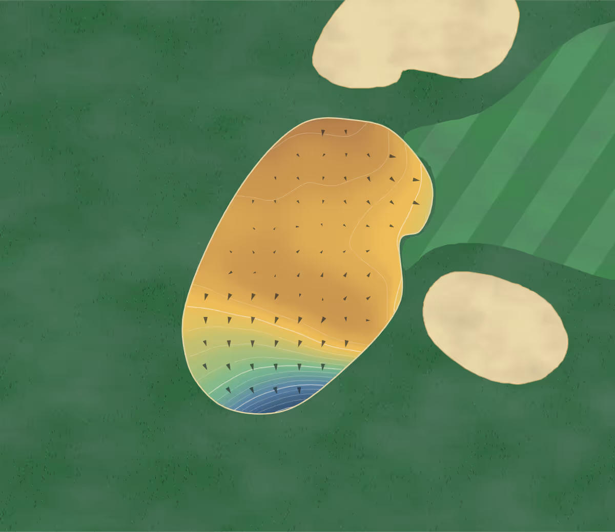 Green contour map of Indian Lake in Manistique, Michigan: 168 elevation contours at a 3-inch interval with fall-line arrows, traced from 1-meter lidar