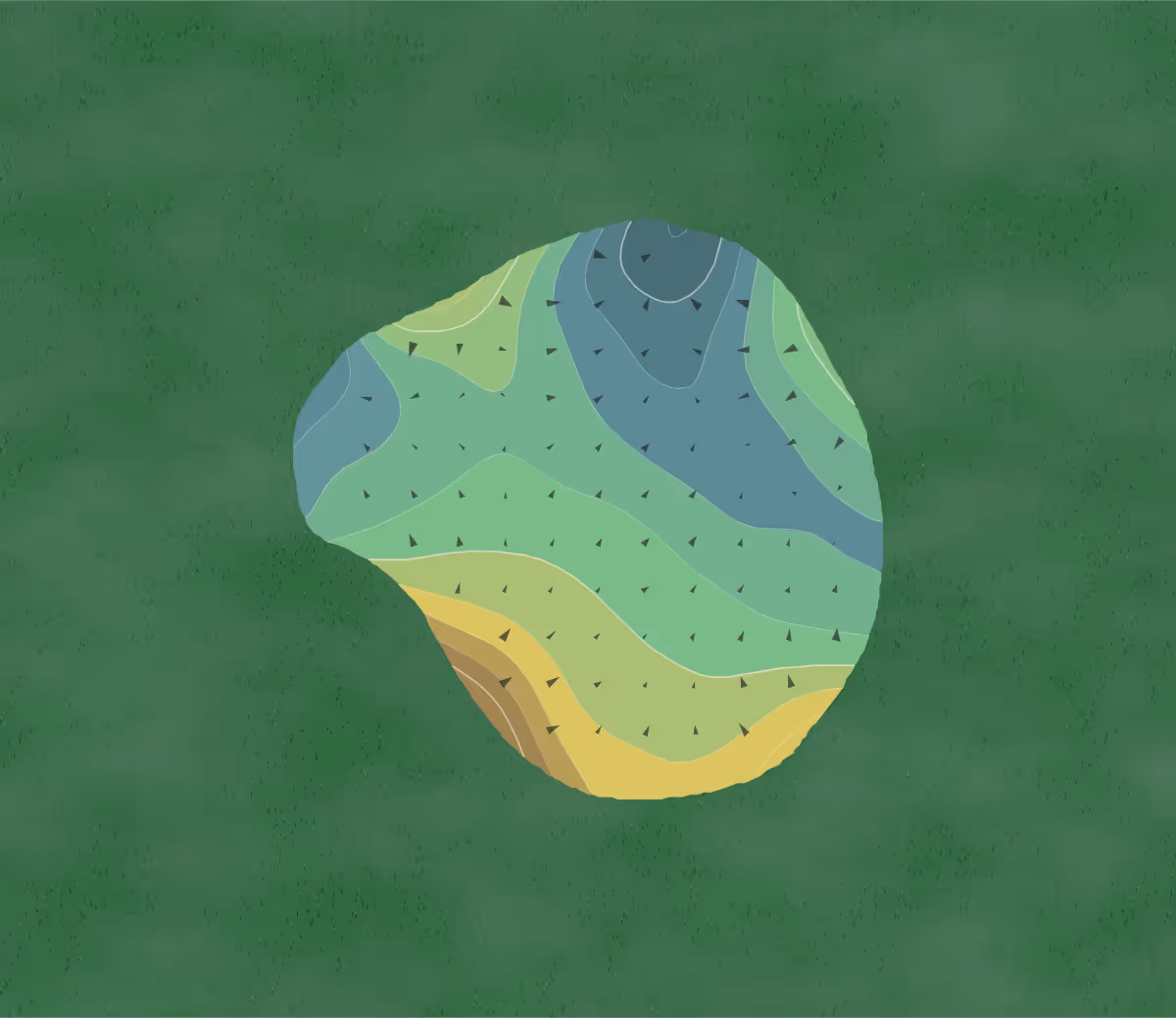Green contour map of Indiana in Indiana, Pennsylvania — 234 elevation contours at a 3-inch interval with fall-line arrows, traced from 1-meter lidar
