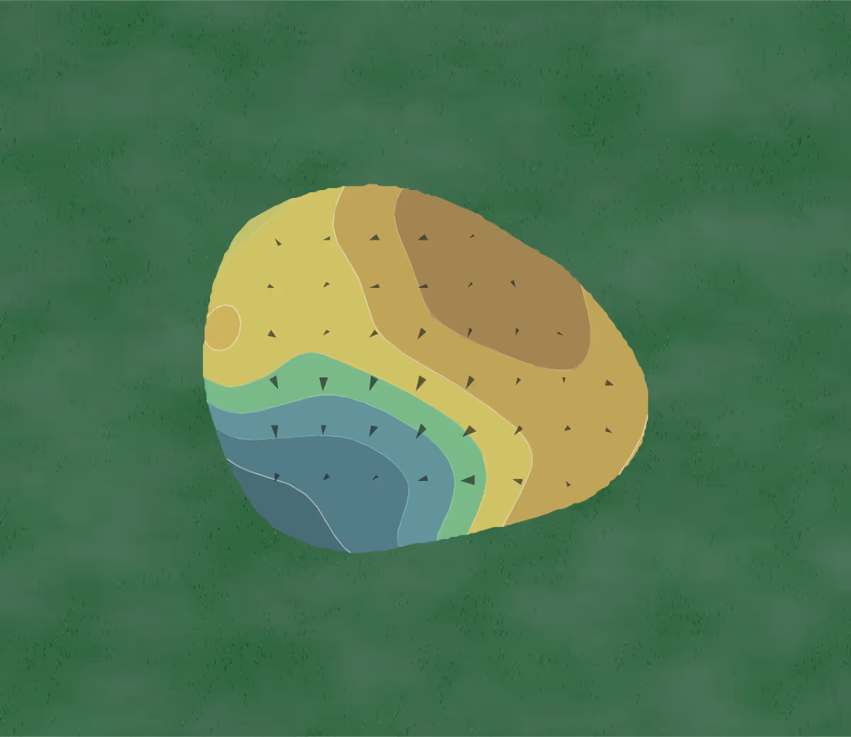 Green contour map of Inverrary in Lauderhill, Florida — 6 elevation contours at a 3-inch interval with fall-line arrows, traced from 1-meter lidar
