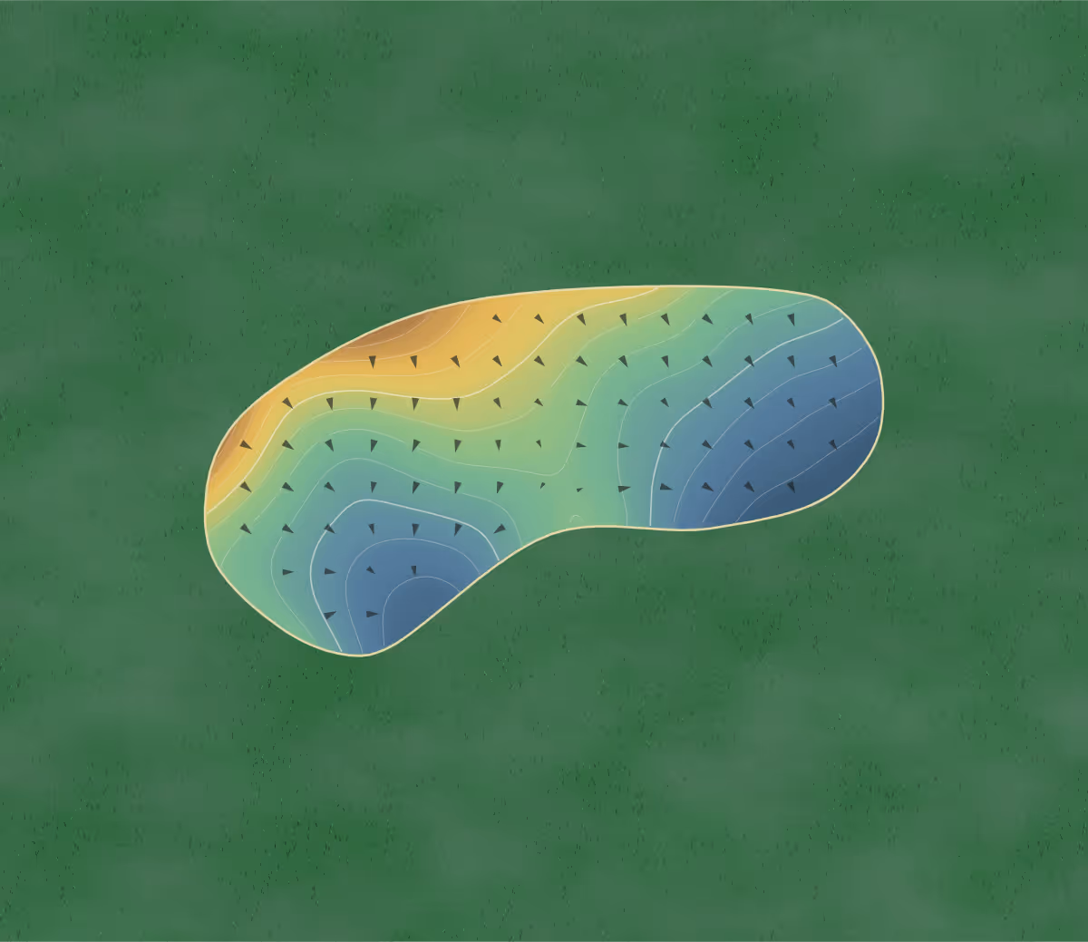 Green contour map of Jefferson in Jefferson, Wisconsin: 100 elevation contours at a 3-inch interval with fall-line arrows, traced from 1-meter lidar