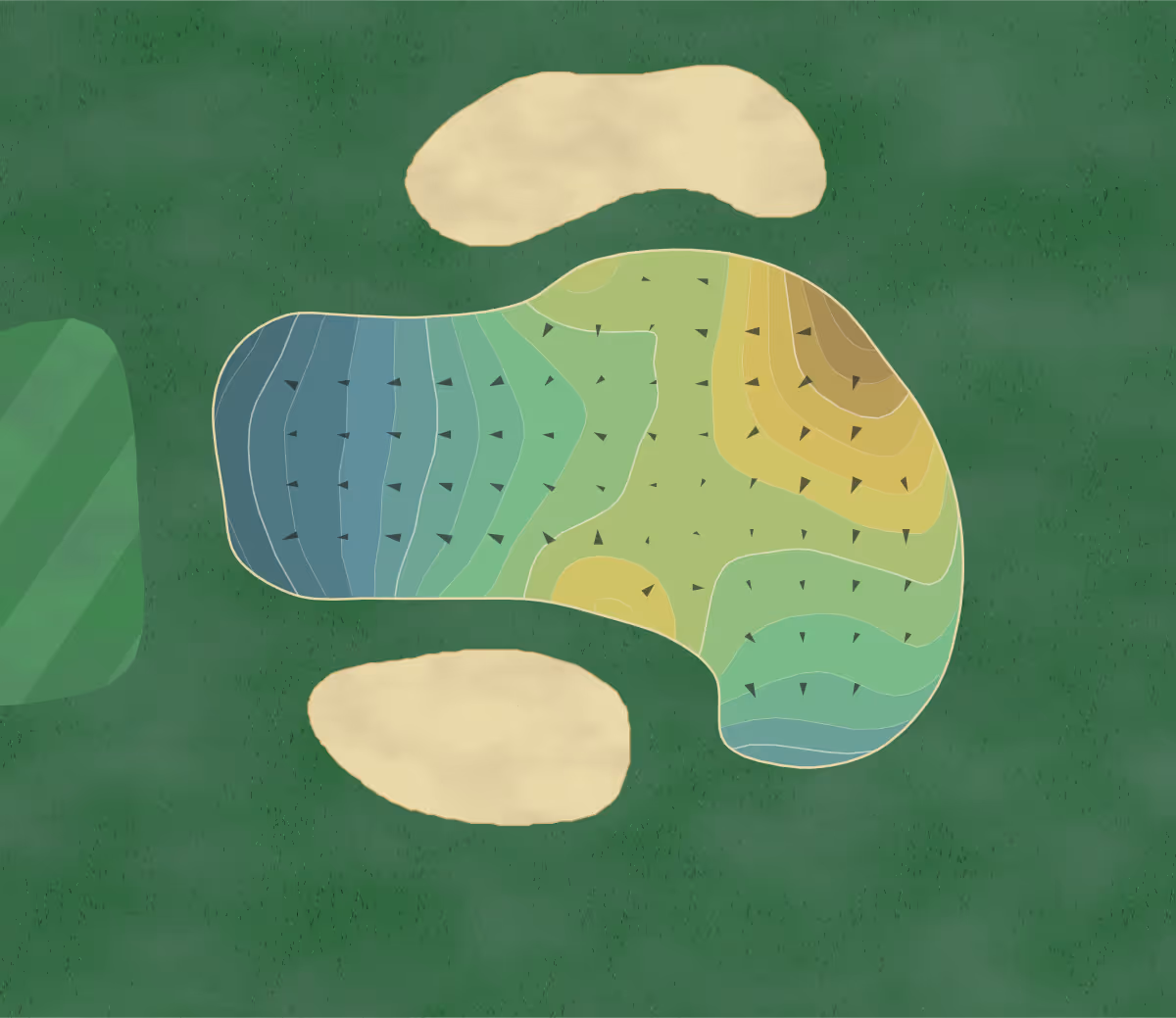 Green contour map of Jersey Meadow in Jersey Village, Texas — 233 elevation contours at a 3-inch interval with fall-line arrows, traced from 1-meter lidar