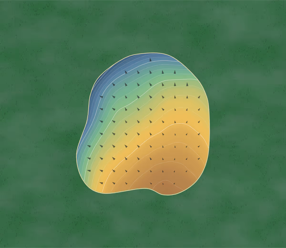 Green contour map of John Pitman in Hereford, Texas: 75 elevation contours at a 3-inch interval with fall-line arrows, traced from 1-meter lidar