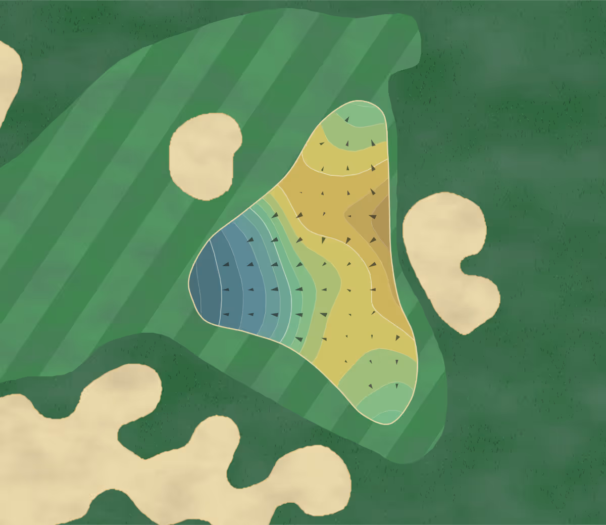 Green contour map of Juliette Falls in Dunnellon, Florida — 172 elevation contours at a 3-inch interval with fall-line arrows, traced from 1-meter lidar