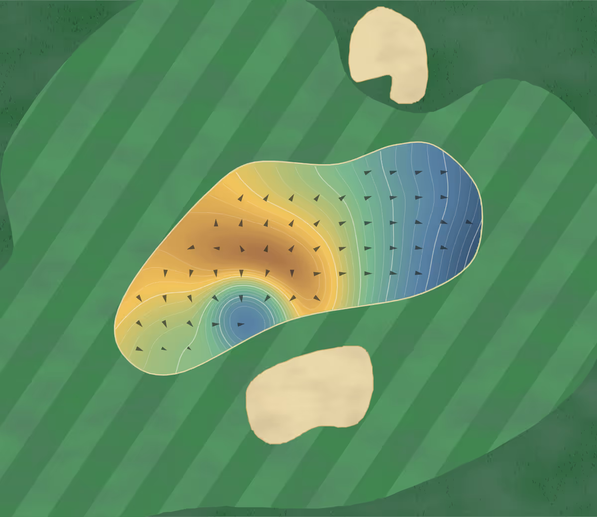 Green contour map of Keene Trace in Nicholasville, Kentucky — 177 elevation contours at a 3-inch interval with fall-line arrows, traced from 1-meter lidar