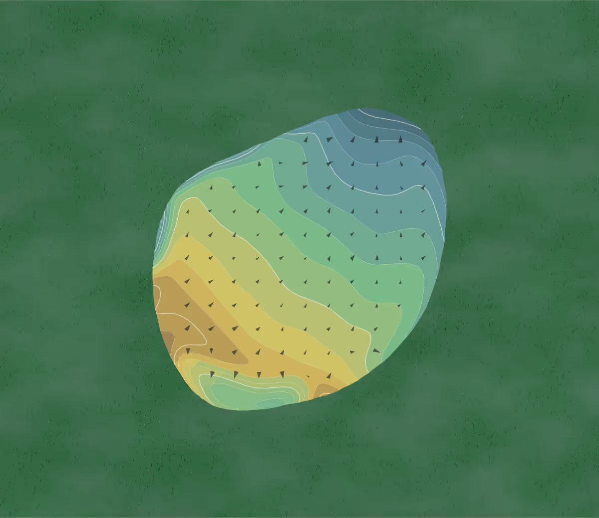 Green contour map of Kenwood in Cincinnati, Ohio — 145 elevation contours at a 3-inch interval with fall-line arrows, traced from 1-meter lidar