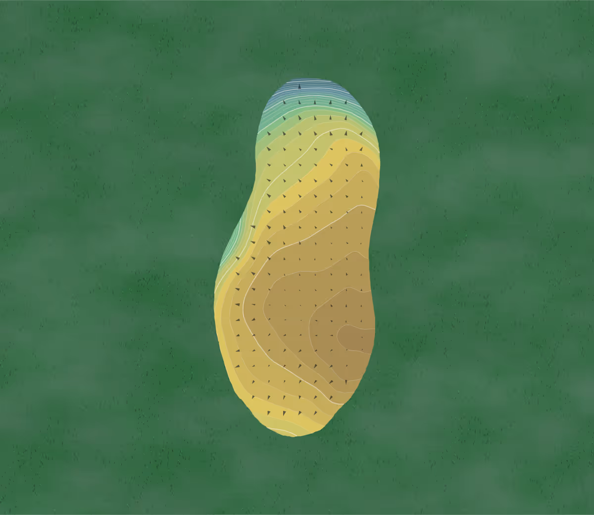 Green contour map of Kewanee Dunes in Illinois, United States — 270 elevation contours at a 3-inch interval with fall-line arrows, traced from 1-meter lidar
