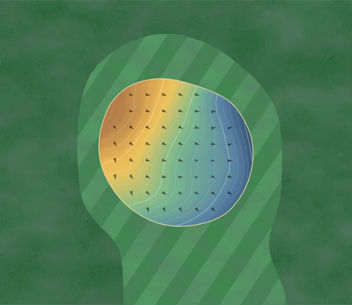 Green contour map of Key Hole in Moorcroft, Wyoming: 82 elevation contours at a 3-inch interval with fall-line arrows, traced from 1-meter lidar