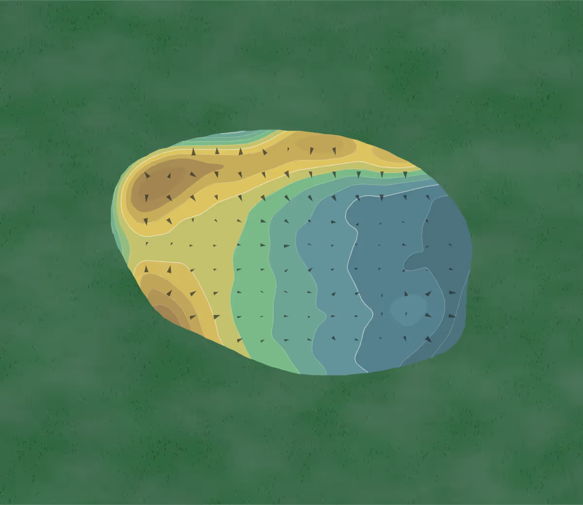 Green contour map of Knickerbocker in Tenafly, New Jersey — 212 elevation contours at a 3-inch interval with fall-line arrows, traced from 1-meter lidar