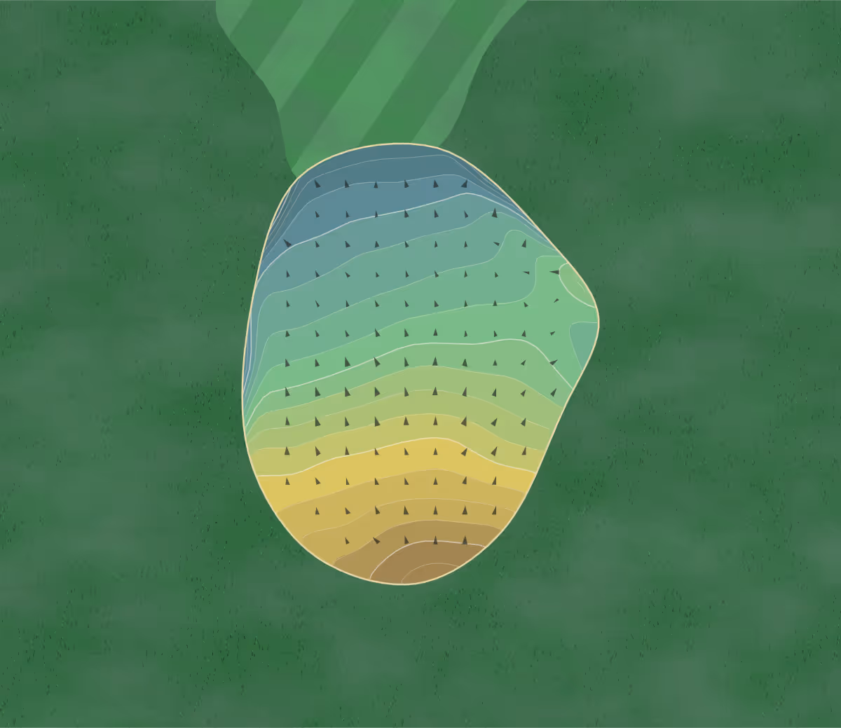 Green contour map of Knollwood Club in Lake Forest, Illinois — 235 elevation contours at a 3-inch interval with fall-line arrows, traced from 1-meter lidar