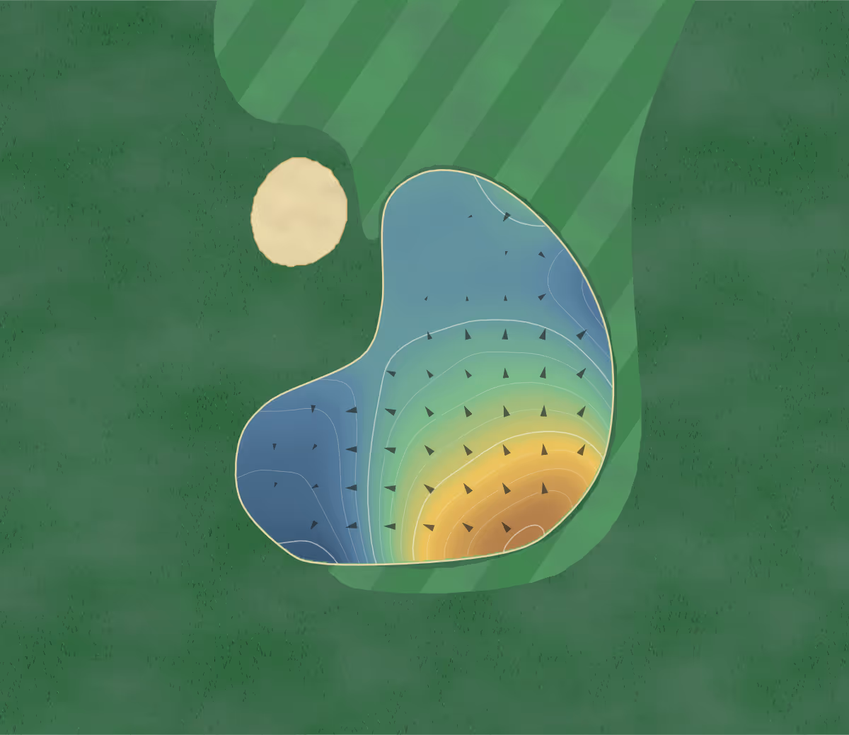 Green contour map of La Junta in La Junta, Colorado: 70 elevation contours at a 3-inch interval with fall-line arrows, traced from 1-meter lidar