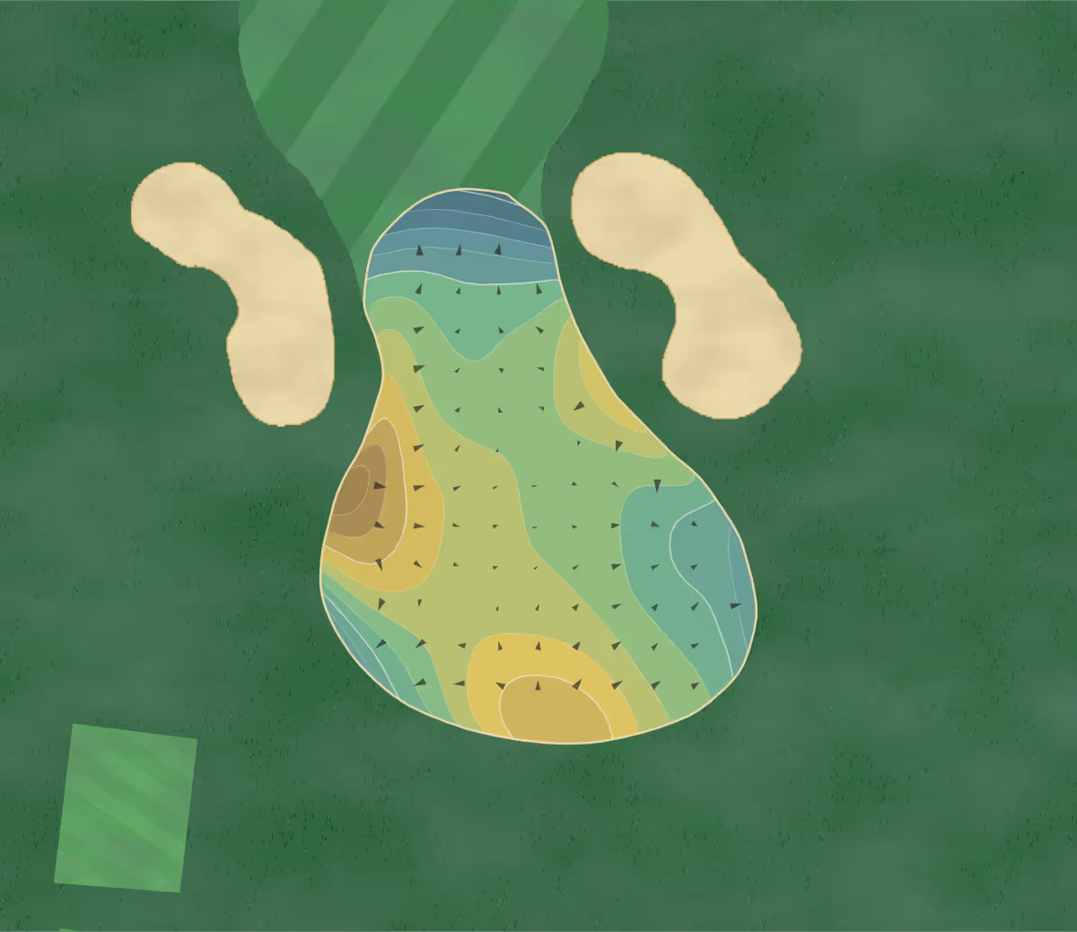 Green contour map of LaGrange in LaGrange, Illinois — 212 elevation contours at a 3-inch interval with fall-line arrows, traced from 1-meter lidar