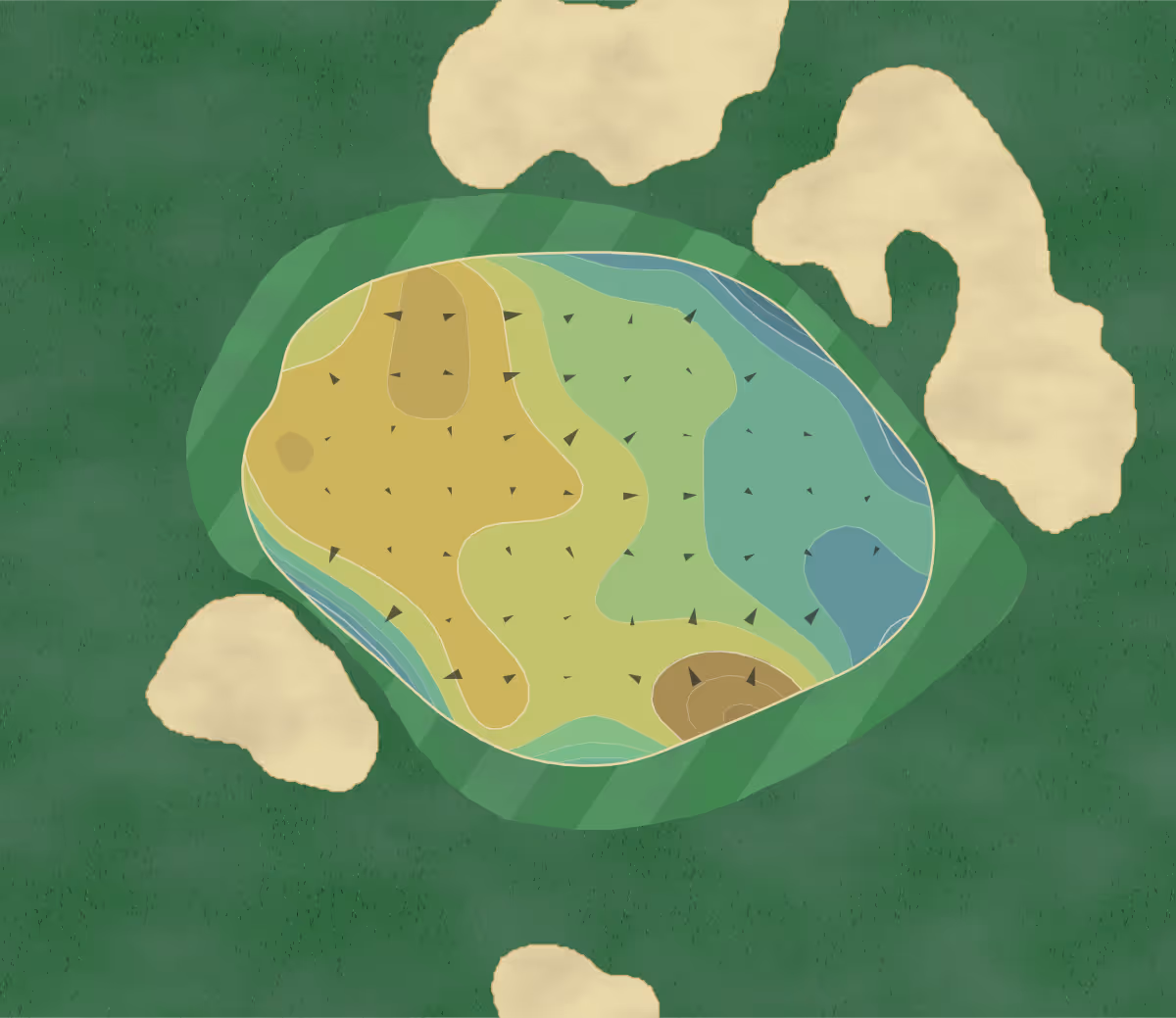 Green contour map of Lajitas in Lajitas, Texas — 273 elevation contours at a 3-inch interval with fall-line arrows, traced from 1-meter lidar
