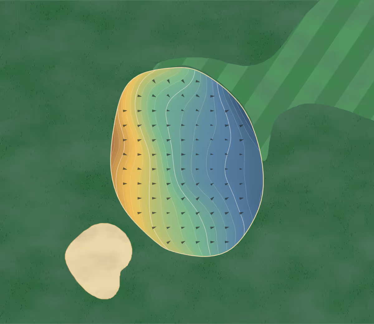Green contour map of Lake Almanor in Lake Almanor, California: 105 elevation contours at a 3-inch interval with fall-line arrows, traced from 1-meter lidar