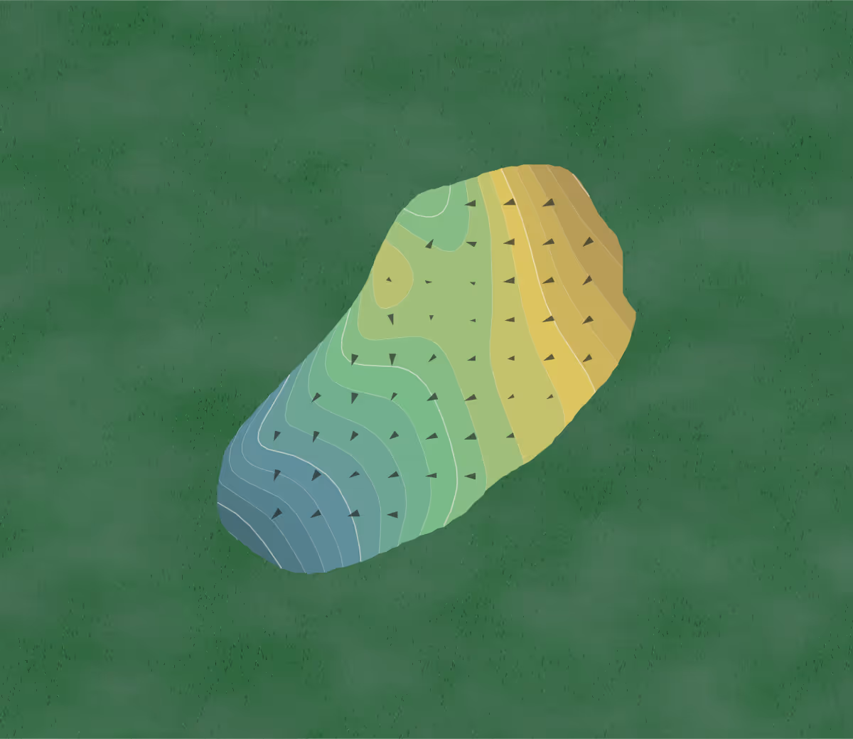 Green contour map of Lake Havasu in Lake Havasu, Arizona — 266 elevation contours at a 3-inch interval with fall-line arrows, traced from 1-meter lidar