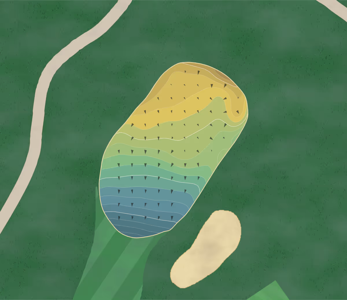 Green contour map of Lake Isle in Eastchester, New York — 196 elevation contours at a 3-inch interval with fall-line arrows, traced from 1-meter lidar