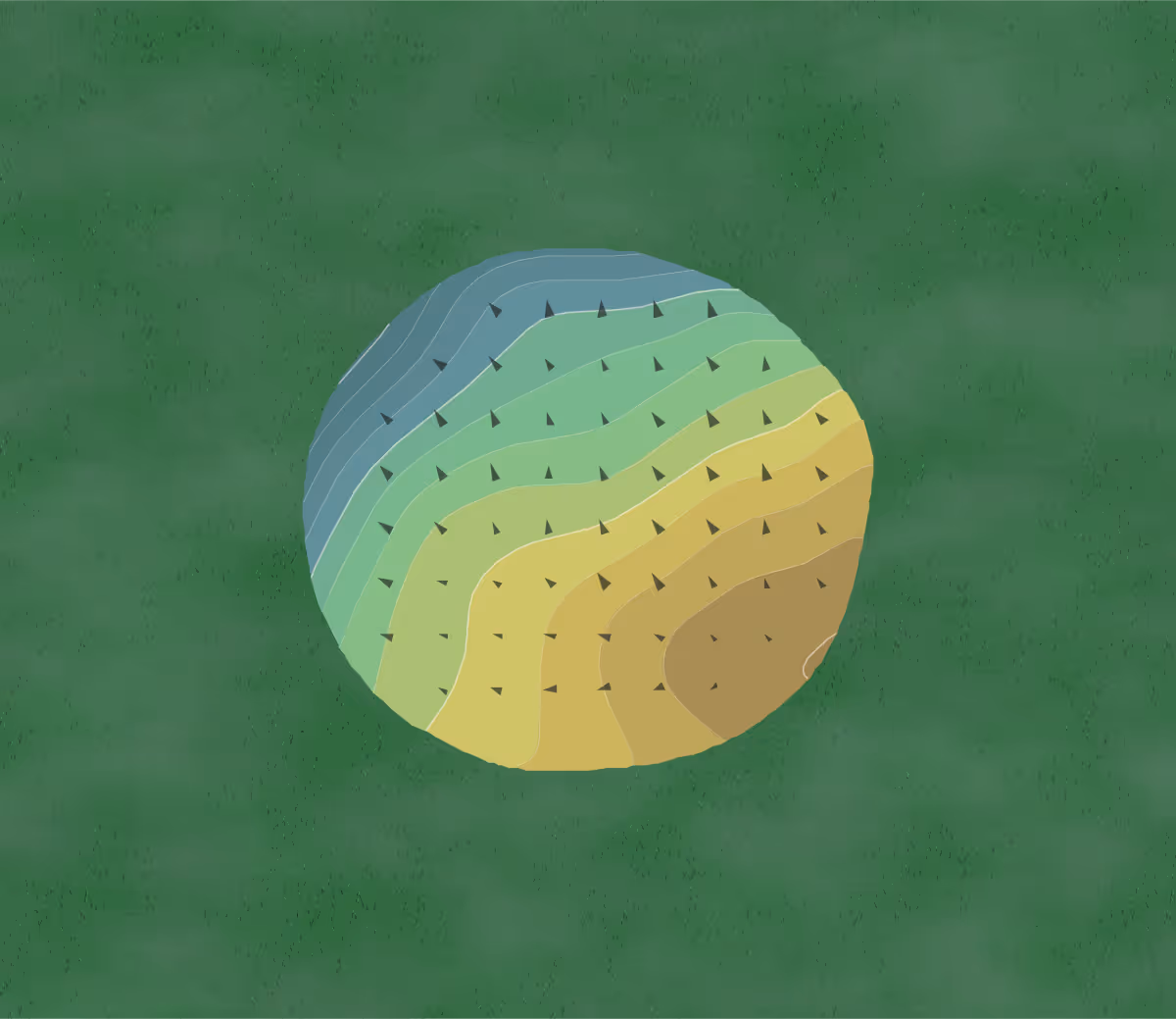 Green contour map of Lakeside Golf Course in Lake Milton, Ohio — 169 elevation contours at a 3-inch interval with fall-line arrows, traced from 1-meter lidar