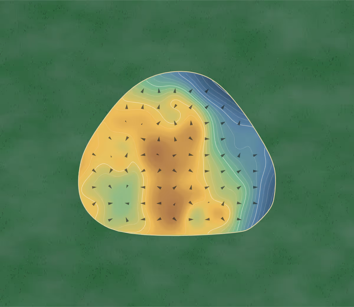 Green contour map of Lakeview in Staunton, Virginia: 327 elevation contours at a 3-inch interval with fall-line arrows, traced from 1-meter lidar