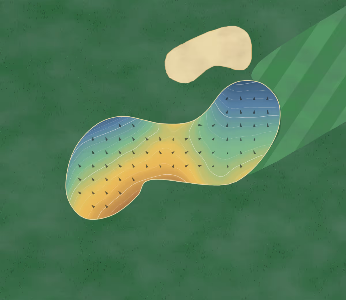 Green contour map of Lakeview Hills North in Lexington, Michigan: 177 elevation contours at a 3-inch interval with fall-line arrows, traced from 1-meter lidar