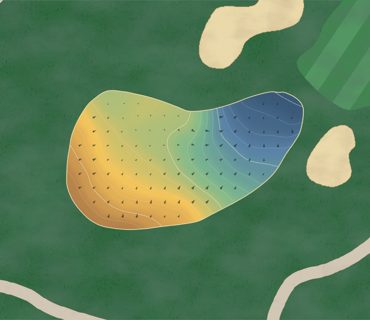 Green contour map of Landis Creek in Limerick, Pennsylvania: 151 elevation contours at a 3-inch interval with fall-line arrows, traced from 1-meter lidar