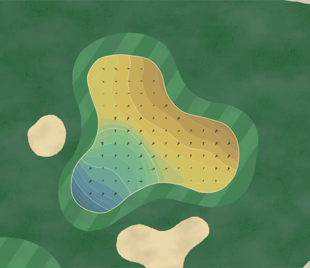Green contour map of Lane Tree in Goldsboro, North Carolina — 197 elevation contours at a 3-inch interval with fall-line arrows, traced from 1-meter lidar