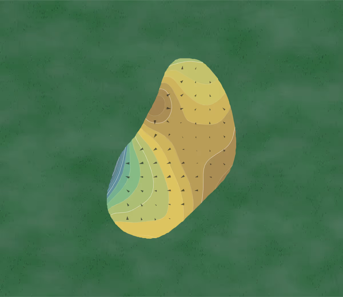 Green contour map of Lantana in Argyle, Texas — 234 elevation contours at a 3-inch interval with fall-line arrows, traced from 1-meter lidar
