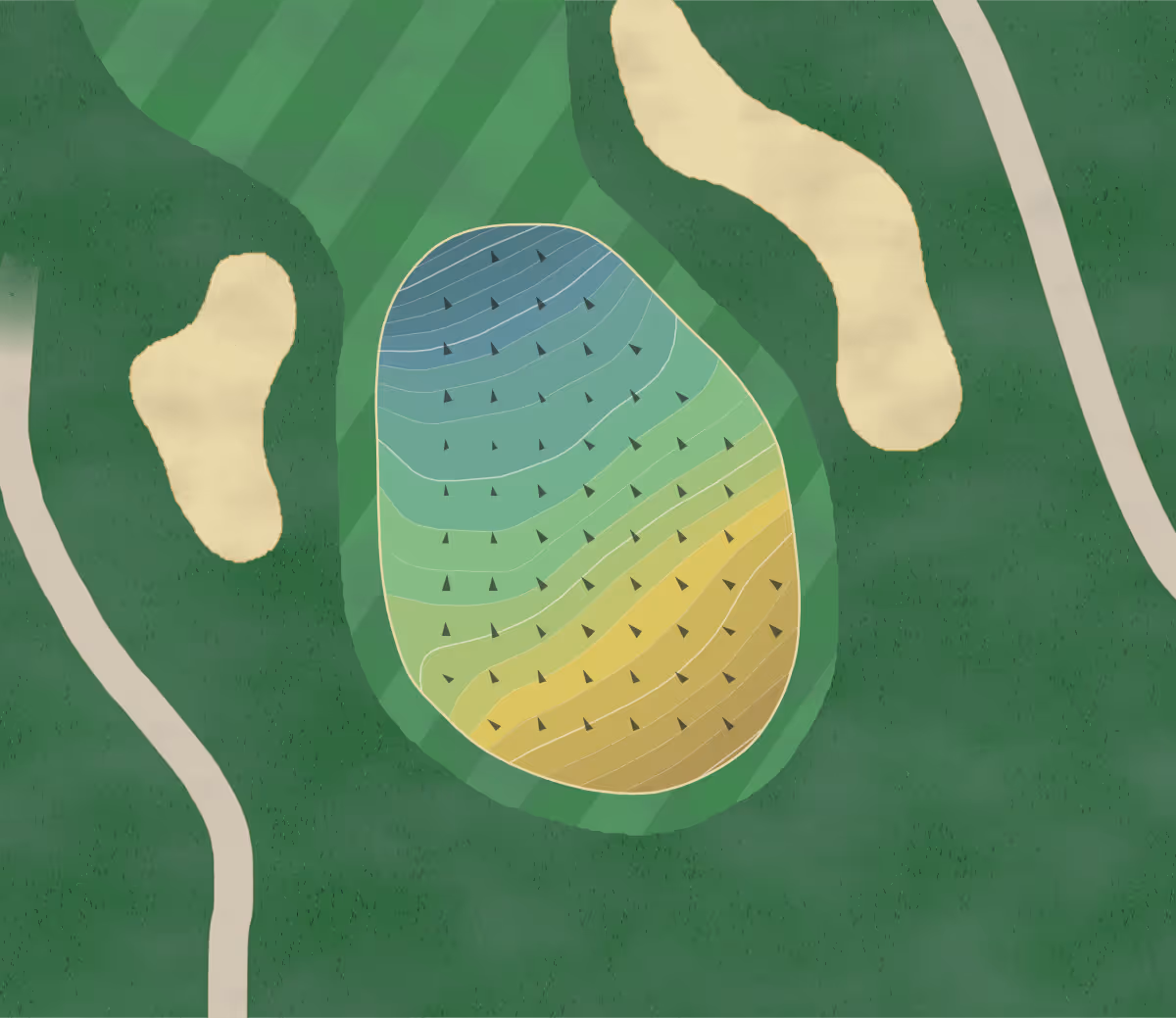 Green contour map of Legend Merrill in Waukesha, Wisconsin — 273 elevation contours at a 3-inch interval with fall-line arrows, traced from 1-meter lidar