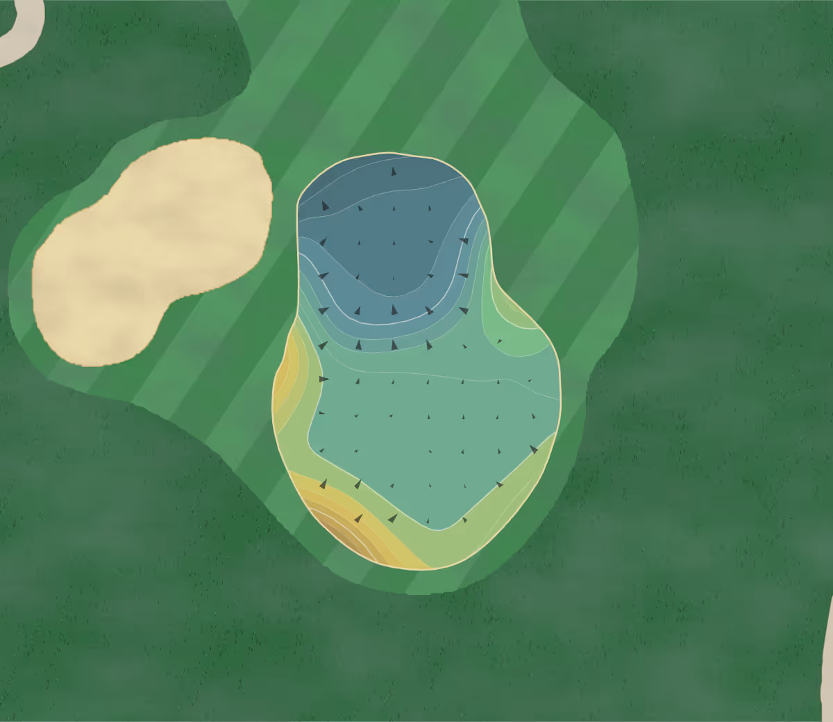 Green contour map of Lemoore in Lemoore, California — 183 elevation contours at a 3-inch interval with fall-line arrows, traced from 1-meter lidar