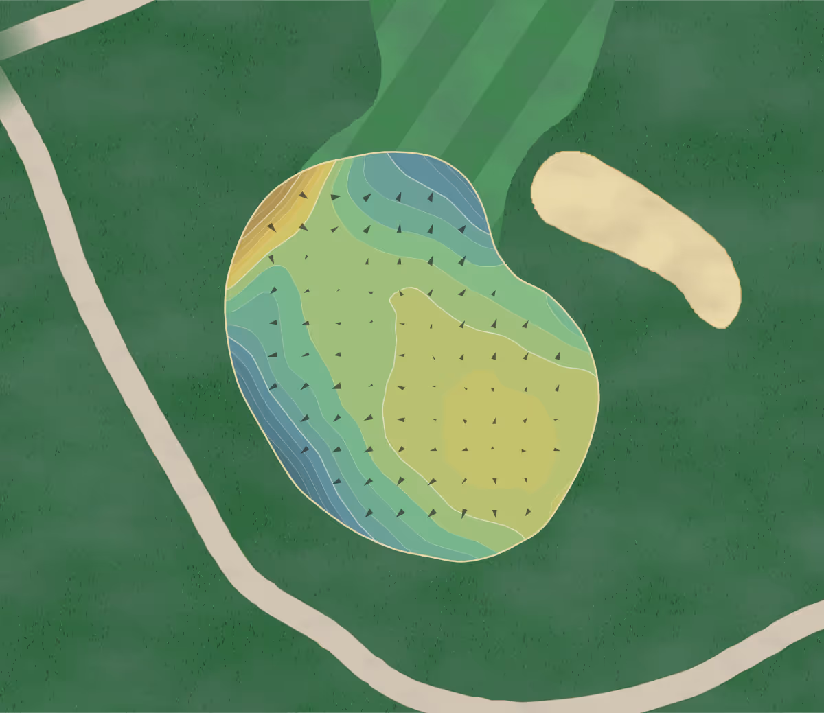 Green contour map of Leo Jerome in Weston, Massachusetts — 252 elevation contours at a 3-inch interval with fall-line arrows, traced from 1-meter lidar