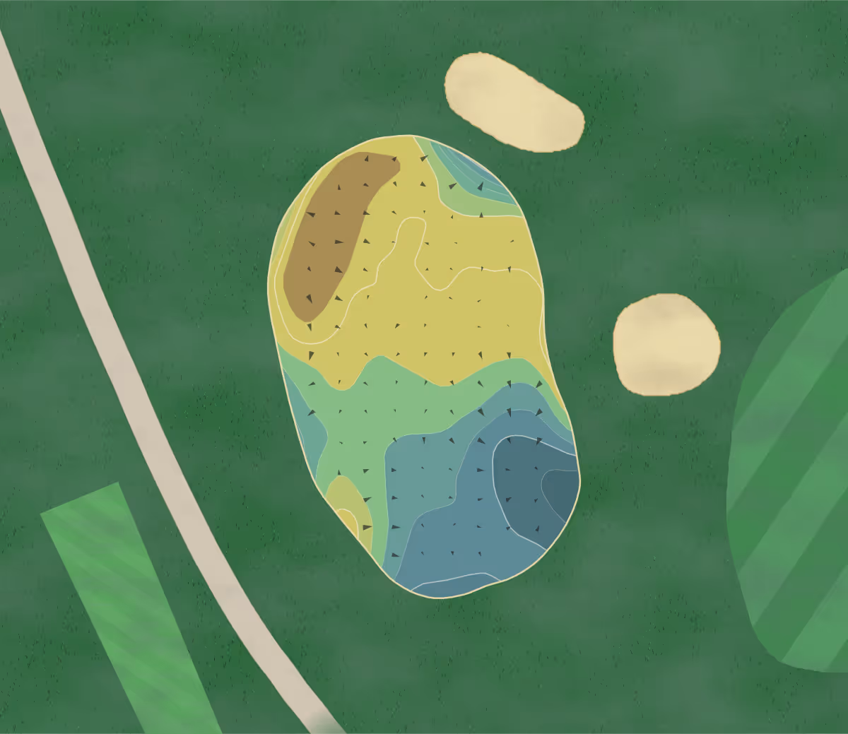 Green contour map of Lido GC in Lido Beach, New York — 166 elevation contours at a 3-inch interval with fall-line arrows, traced from 1-meter lidar