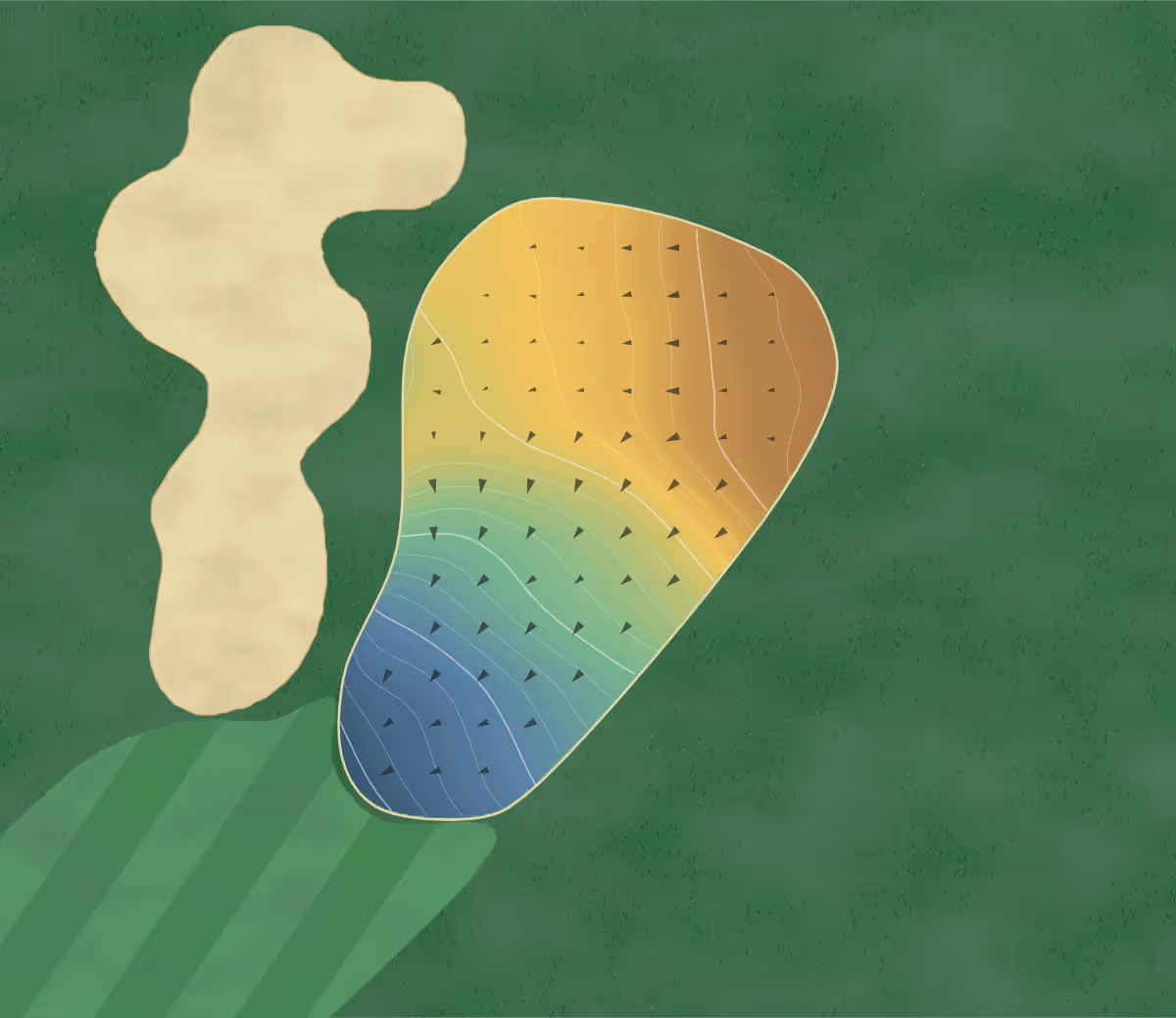 Green contour map of Lighthouse in Kingsland, Texas — 189 elevation contours at a 3-inch interval with fall-line arrows, traced from 1-meter lidar