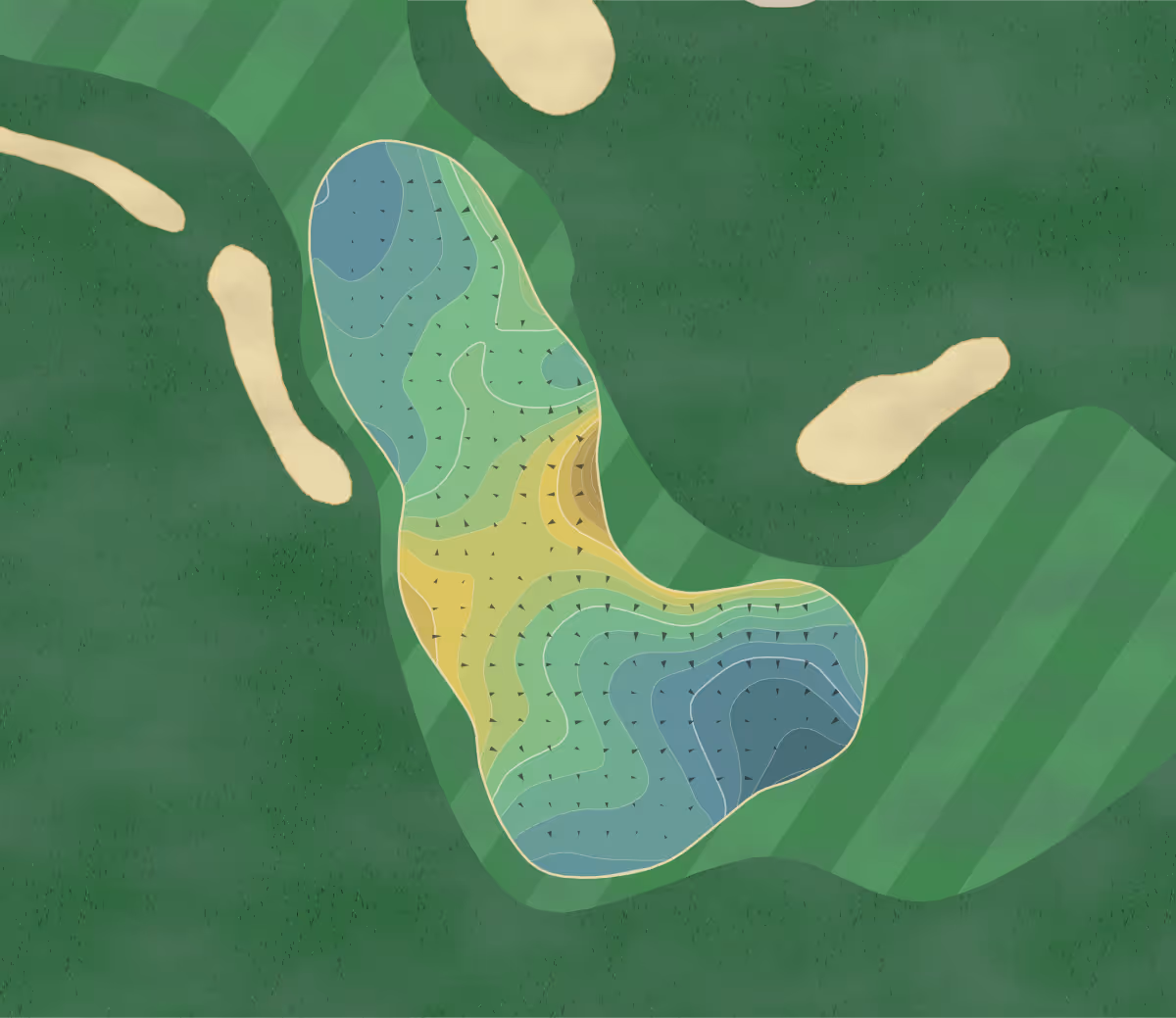 Green contour map of Links Lighthouse in Bishopville, Maryland — 214 elevation contours at a 3-inch interval with fall-line arrows, traced from 1-meter lidar