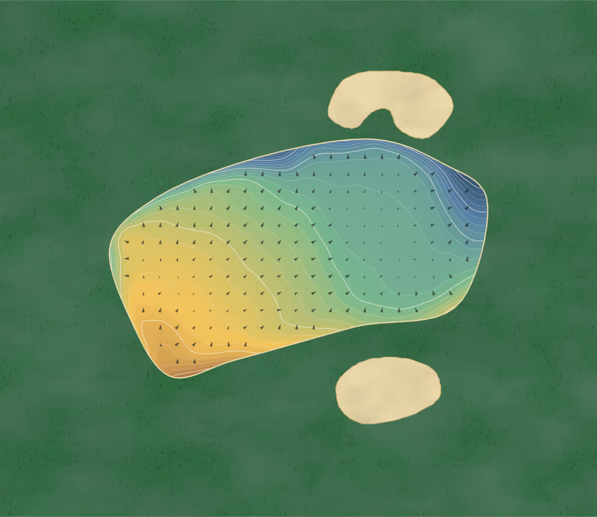 Green contour map of Linlithgow in Linlithgow, Scotland: 242 elevation contours at a 8-centimeter interval with fall-line arrows, traced from 1-meter lidar