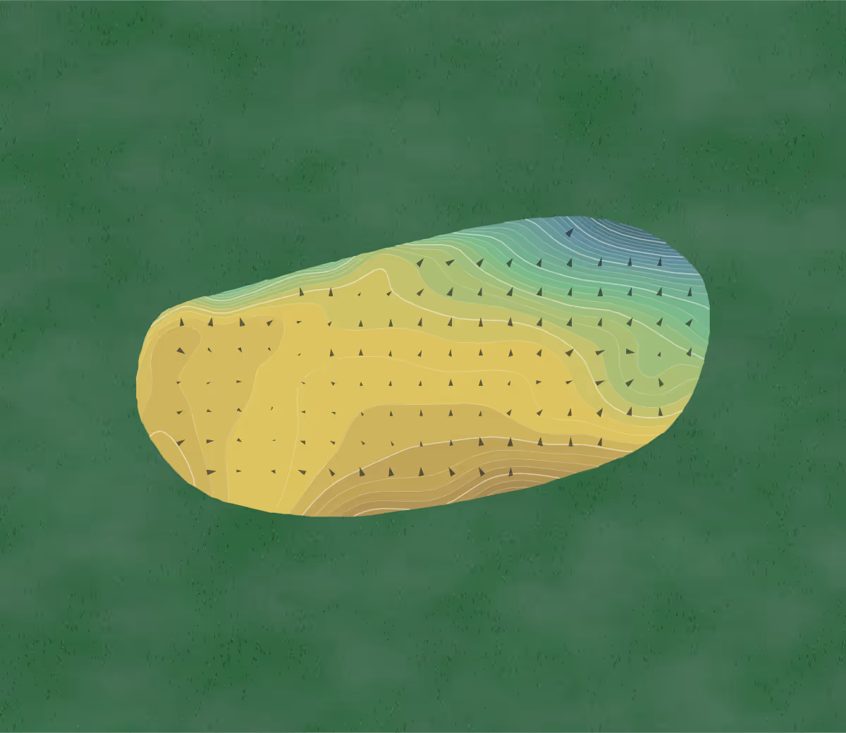 Green contour map of Linville Ridge in Linville, North Carolina — 275 elevation contours at a 3-inch interval with fall-line arrows, traced from 1-meter lidar