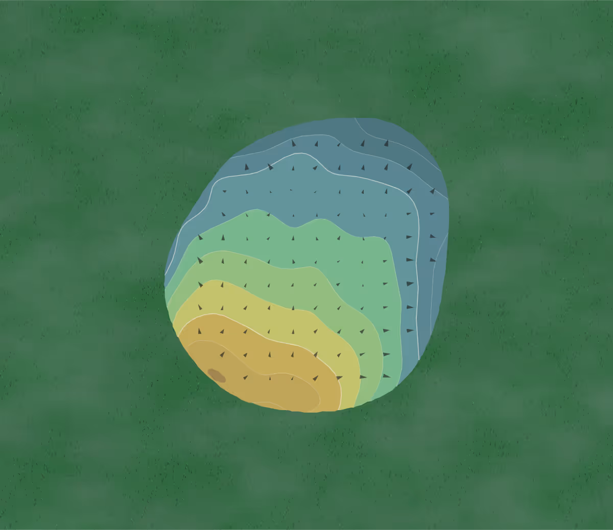 Green contour map of Little Falls Golf Course in Little Falls, Minnesota — 151 elevation contours at a 3-inch interval with fall-line arrows, traced from 1-meter lidar