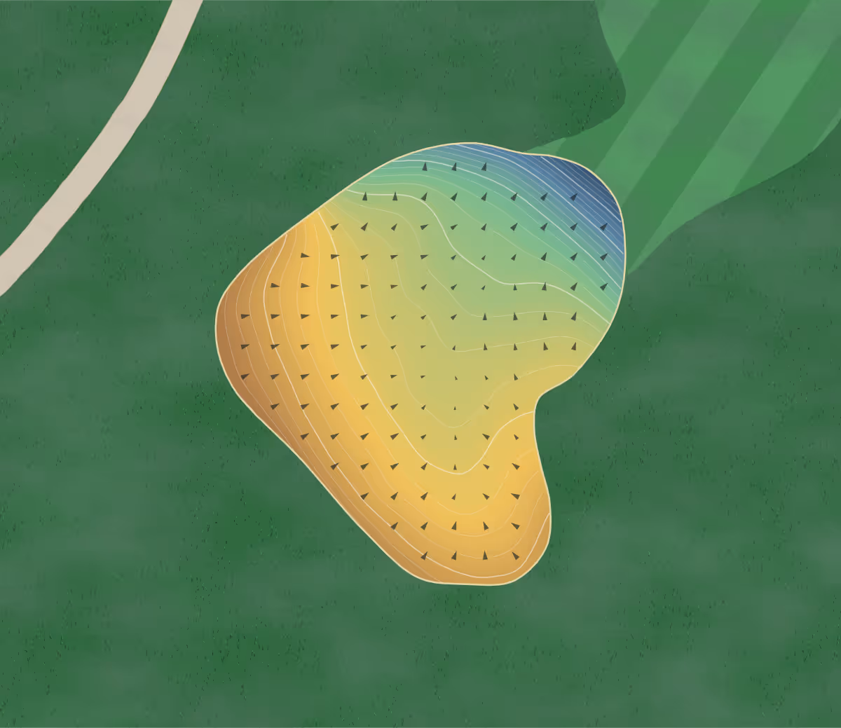 Green contour map of Logan Missouri Valley in Logan, Iowa: 154 elevation contours at a 3-inch interval with fall-line arrows, traced from 1-meter lidar