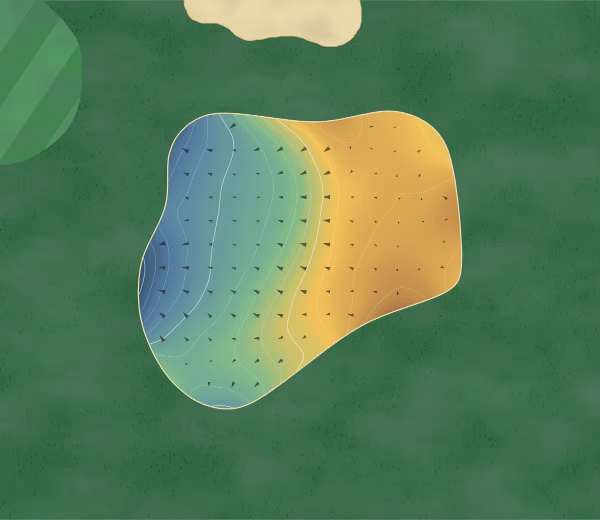 Green contour map of Logan River in Logan, Utah: 178 elevation contours at a 3-inch interval with fall-line arrows, traced from 1-meter lidar