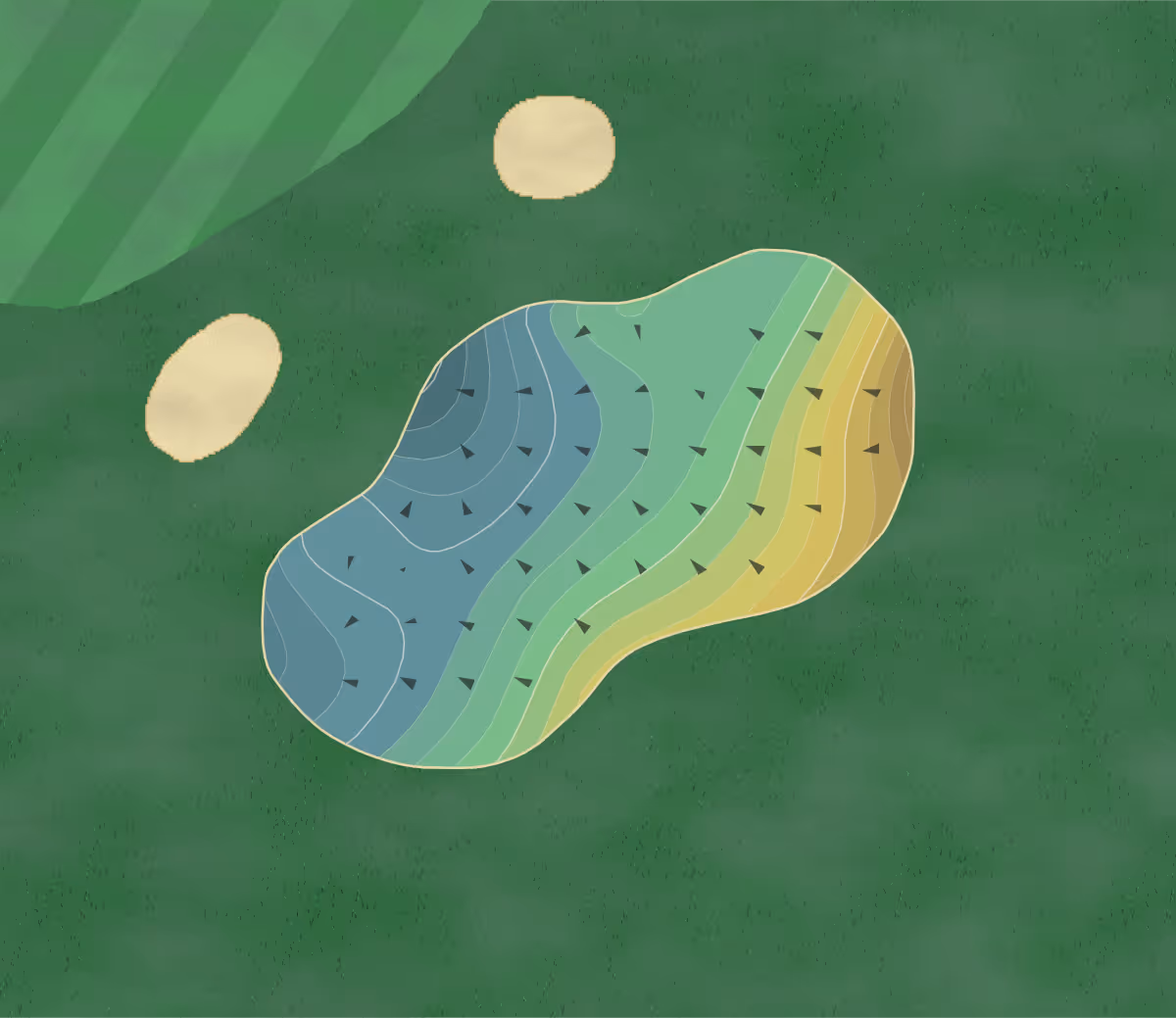 Green contour map of Lonesome Pine in Big Stone Gap, Virginia — 200 elevation contours at a 3-inch interval with fall-line arrows, traced from 1-meter lidar