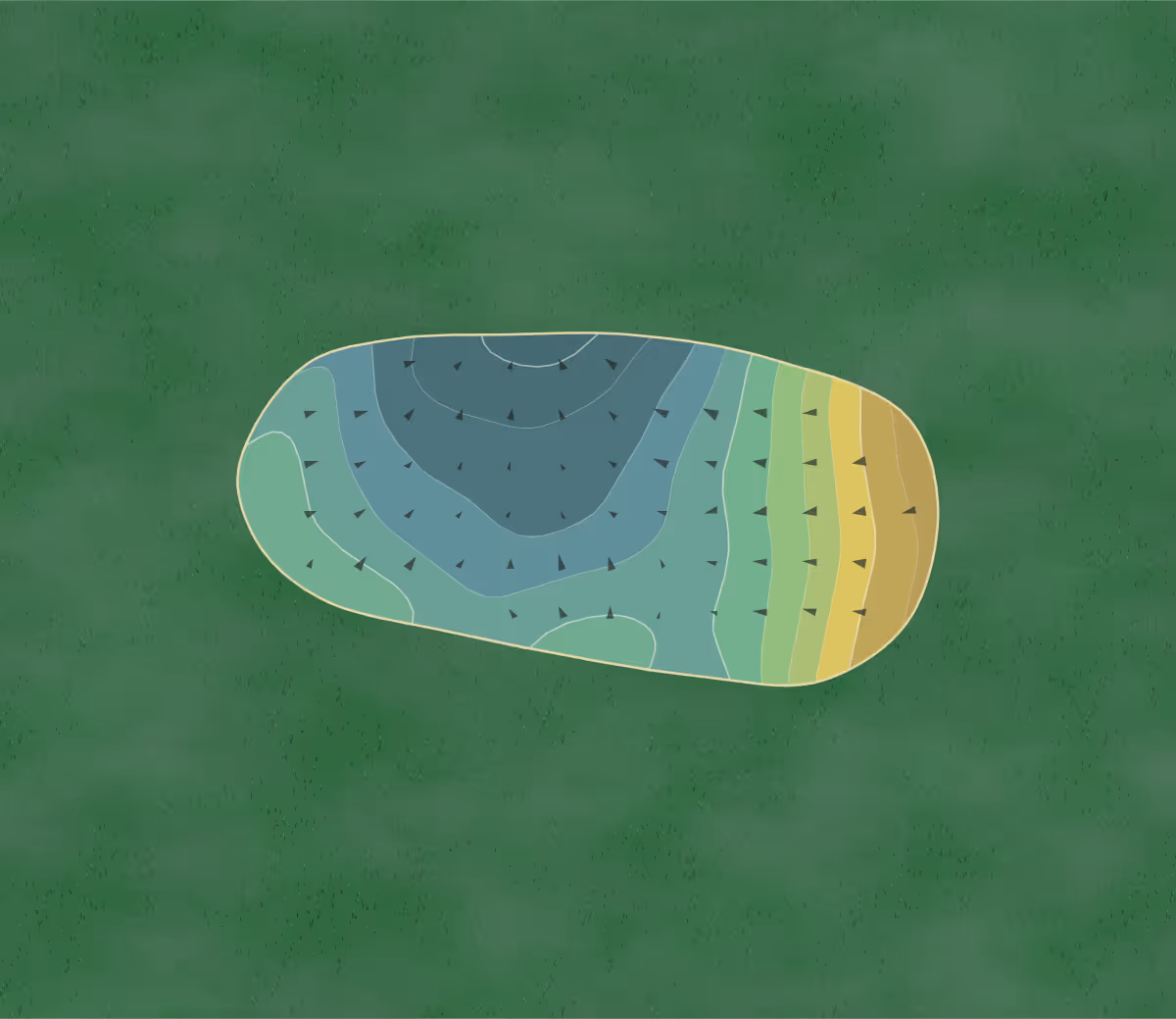 Green contour map of Lynx in Otsego, Michigan — 11 elevation contours at a 3-inch interval with fall-line arrows, traced from 1-meter lidar